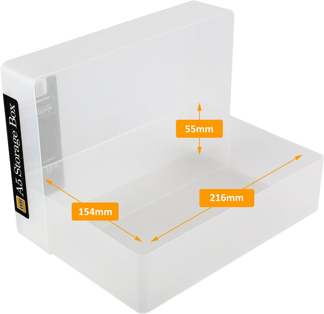 WestonBoxes A5 Kastenpfahl, stapelbare Bastelaufbewahrungsbox Einheit inkl. Kunststoff A5 Aufbewahru