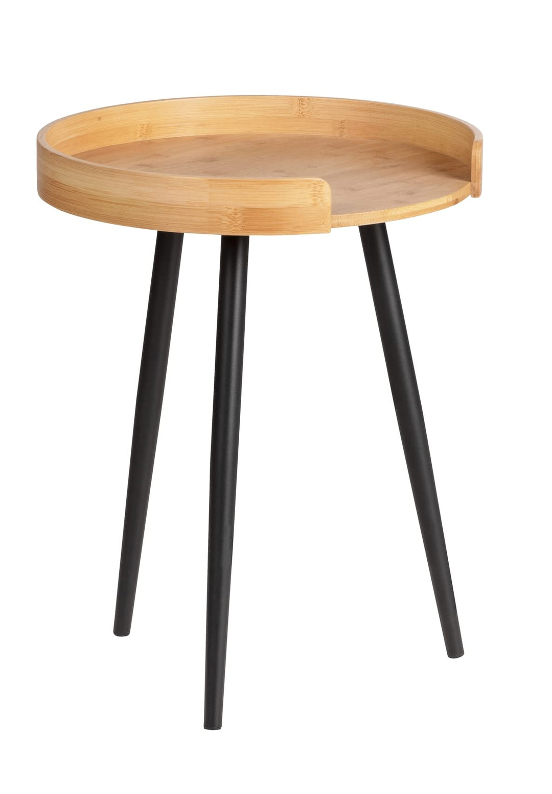 WENKO Beistelltisch Loft, kleiner Couchtisch aus nachhaltigem Bambus &amp; Metall, cooles Industrial Des