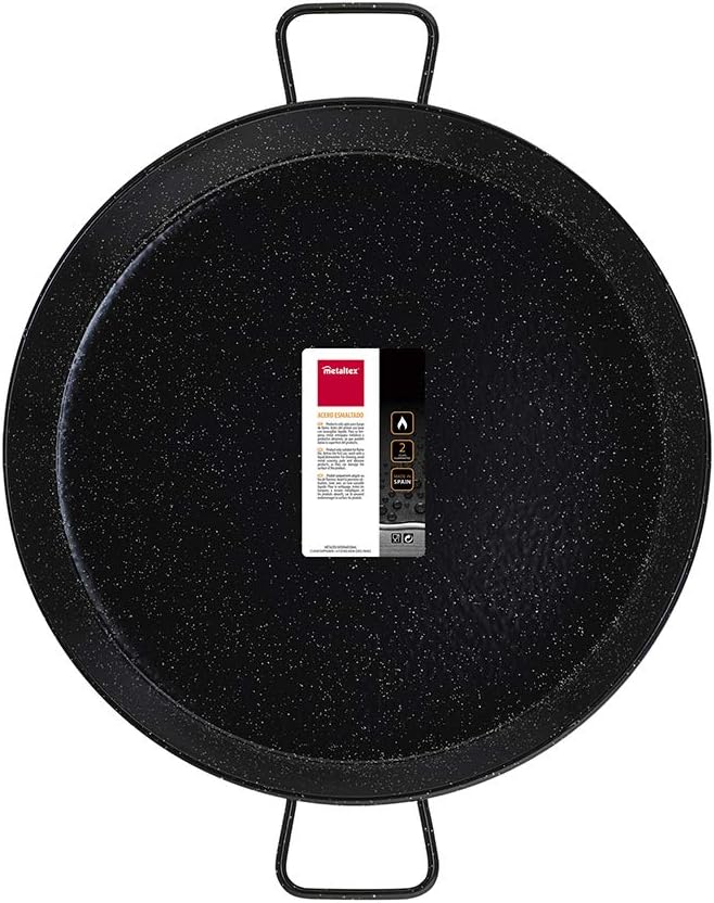 Metaltex 7398240000 Paella, Stahl, Schwarz Emailliert 16 Raciones, Emailliert 16 Raciones