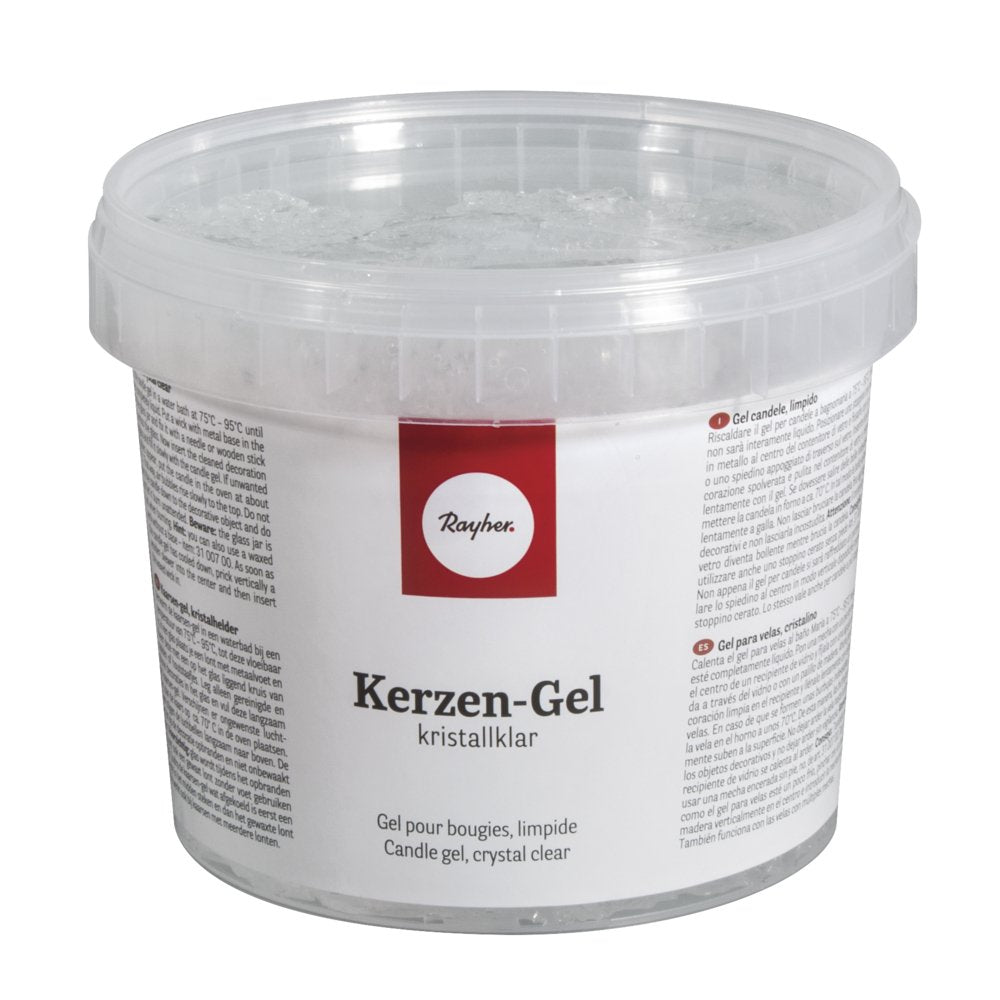 Rayher Hobby 3130200 Kerzen-Gel, Dose 750 g/ ca.850 ml, transparent, kristallklares Kerzenwachs zum