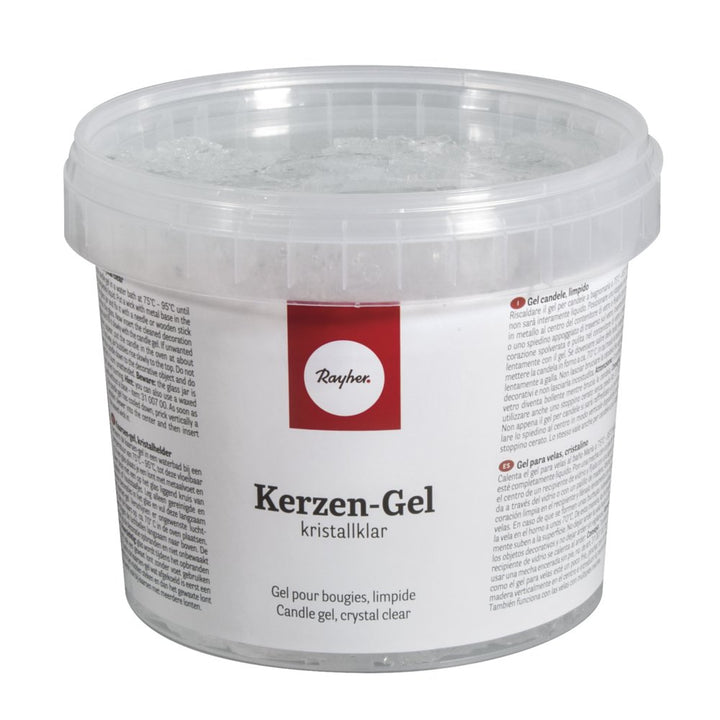 Rayher Hobby 3130200 Kerzen-Gel, Dose 750 g/ ca.850 ml, transparent, kristallklares Kerzenwachs zum
