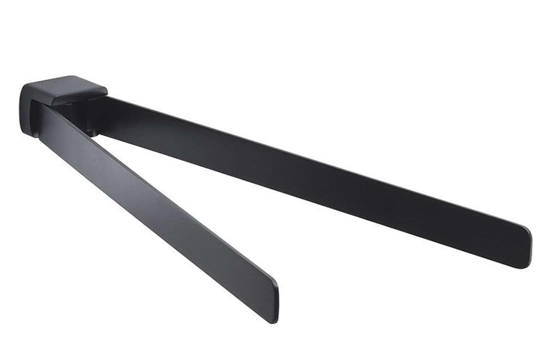 Gedy Pirenei Handtuchhalter, doppelt, Messing, Schwarz, 35 x 6.6 x 2.5