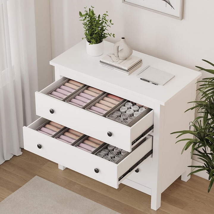 Lifewit 12er Set Hemnes Doppelorganizer für Kommode mit Stabiler Boden, Wickelkommode Organizer, Kle