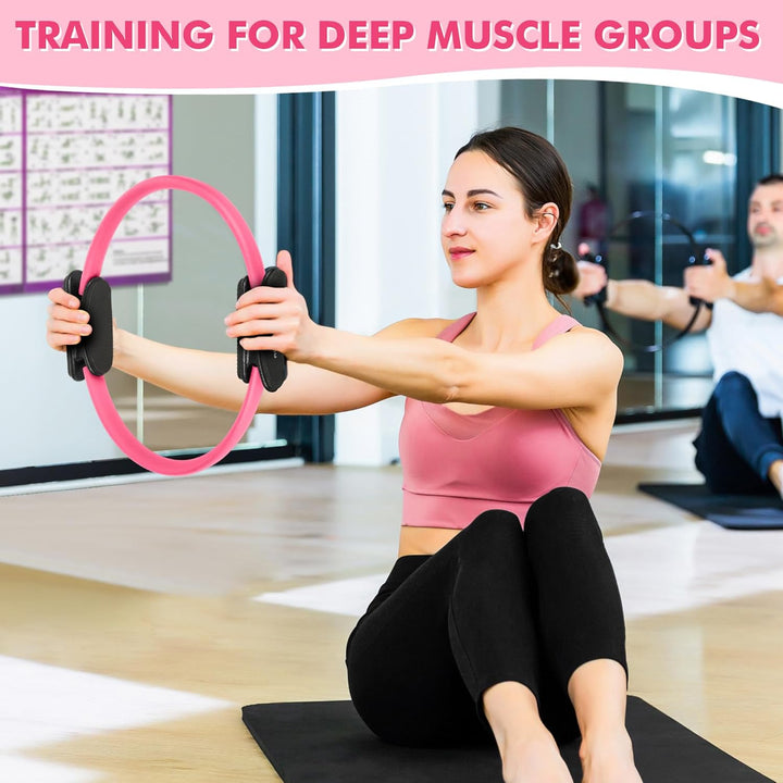 Pilates Ring Set Exercise Equipment with Exercise Bands Resistance Bands Set, Pilates Ball, Sliding