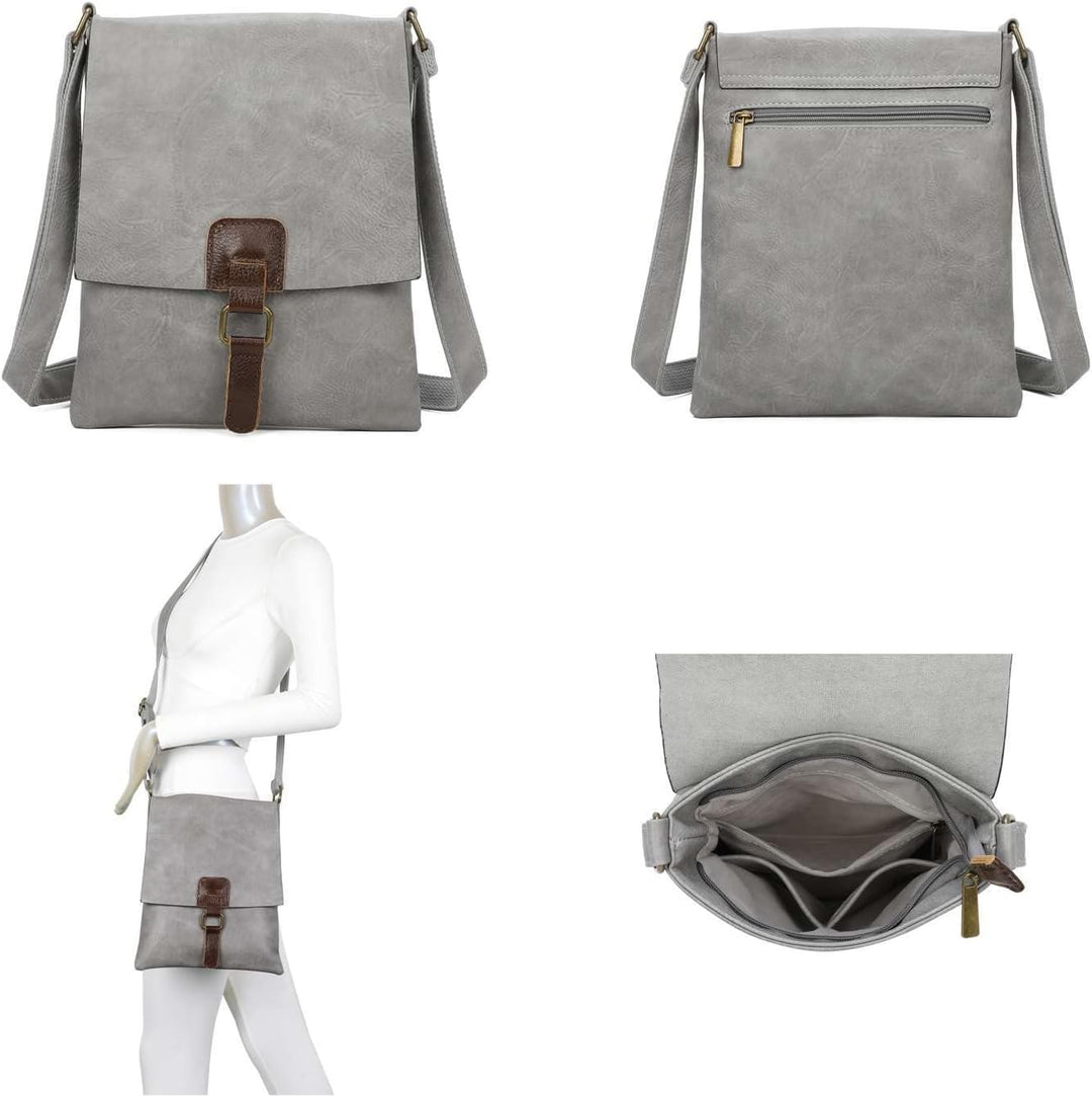 ITALYSHOP24 OBC Damen Tasche Crossbody Handtasche Messenger Schultertasche Umhängetasche Shopper Tab