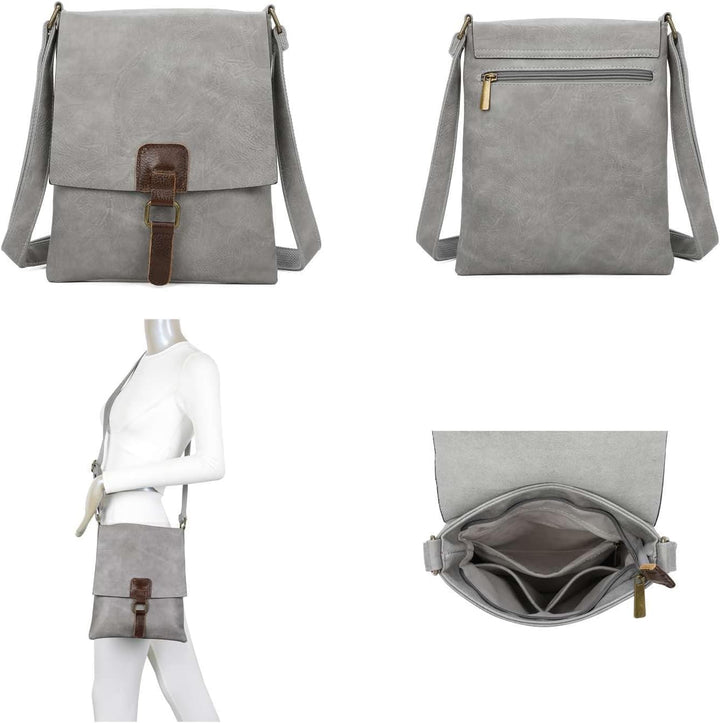 ITALYSHOP24 OBC Damen Tasche Crossbody Handtasche Messenger Schultertasche Umhängetasche Shopper Tab