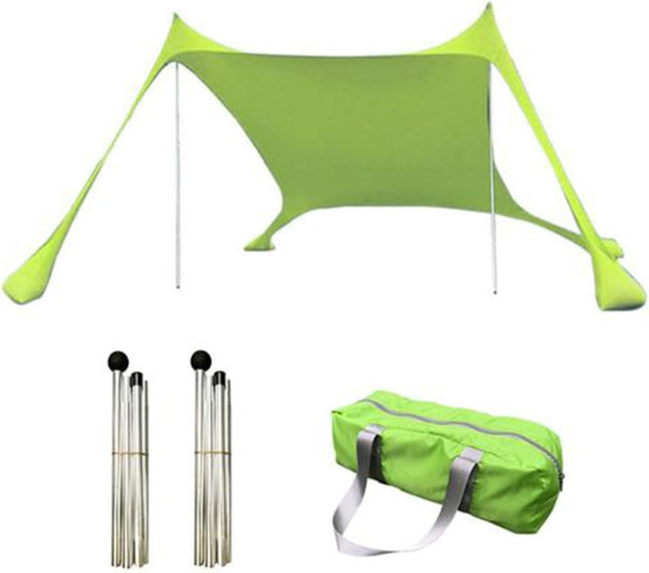 Strandzelt Sonnenschutz, Strandüberdachungszelt-Sonnenschutz,Sonnenzelt Mit Sandankern, Sandsäcken U