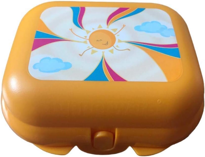 Tupperware To Go Mini-Twin Grösse 1 kleine Brotdose Twin Schule Kindergarten (Twin gelb Blumen), Twi