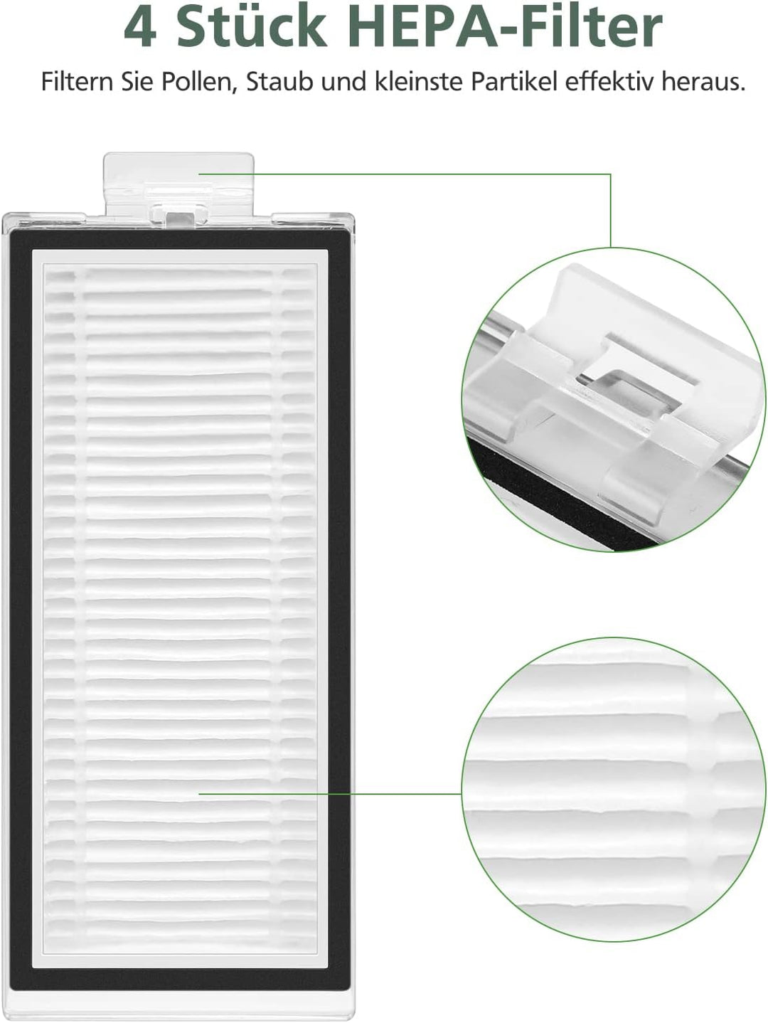 Q7 MAX Ersatzzubehör Kompatibel mit Roborock Q7/ Q7+/Q7 MAX/ Q7 MAX + Staubsauger, 1 Hauptbürste, 4