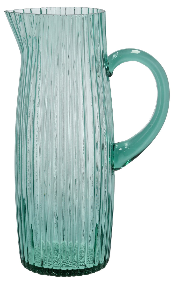 BITZ Kusintha Kanne, Wasserkrug aus Glas, Fassungsvermögen 1,2 L, Grün (1 stück) 1200 ml Grün, 1200
