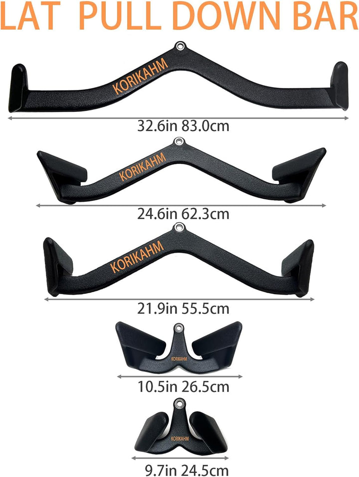 Ergonomic Design Lat Pull down Bar Grip Handle, Lat Pulldown Attachments, Strength Trainer for Athle