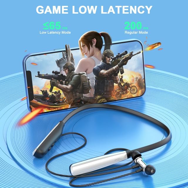 LAMA Bluetooth 5.4 Kopfhörer Sport Ohrhörer 80 Std. Spielzeit Noise Cancelling Kabellos Sportkopfhör