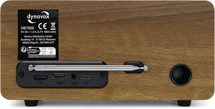 Dynavox DBT600 DAB+ Radio, tragbares, digitales UKW Radio, ideal als Küchenradio, Badradio, Büroradi