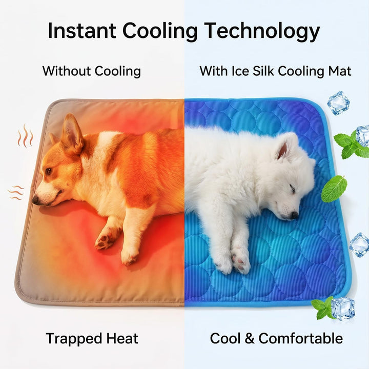 Kühlmatte für Hunde,2026 Neu Selbst Kühlende Hundematte Sommer,100 * 70cm Waschbar Kühlkissen Selbst