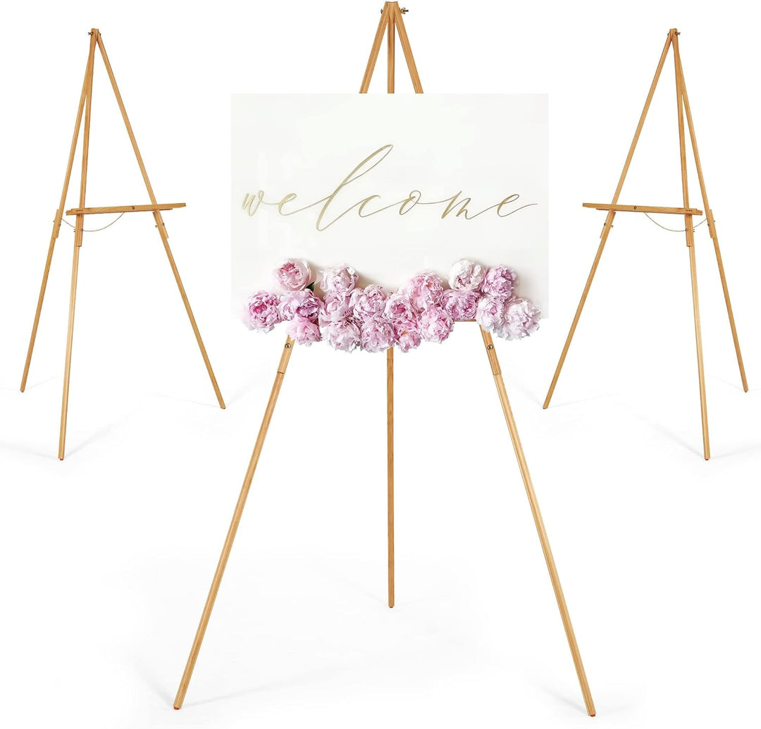 VISWIN 3 Stück 160 cm Holzstativ Staffelei Ständer für Hochzeitsschild, Poster, A-Rahmen Künstlersta