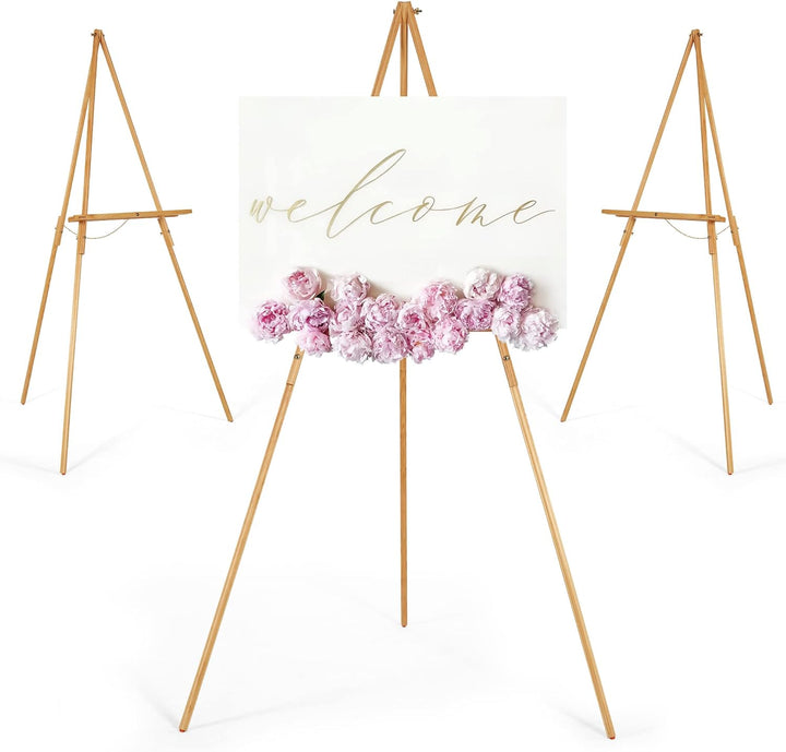 VISWIN 3 Stück 160 cm Holzstativ Staffelei Ständer für Hochzeitsschild, Poster, A-Rahmen Künstlersta