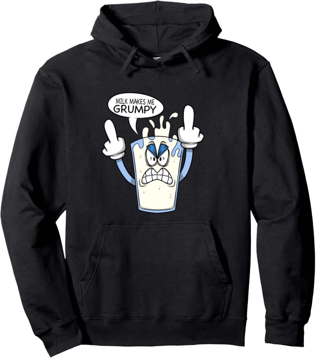 Milch Milchfrei Mürrische Milch Grumpy Laktose Untolerant Pullover Hoodie