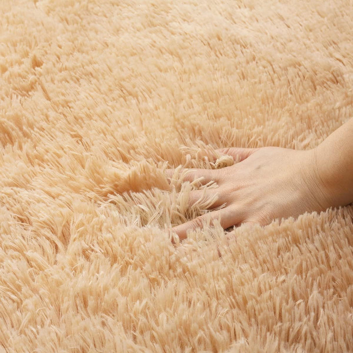 Rund Teppiche Hochflor Rund Teppich Wohnzimmer Langflor Teppiche für Wohnzimmer flauschig Shaggy Sch