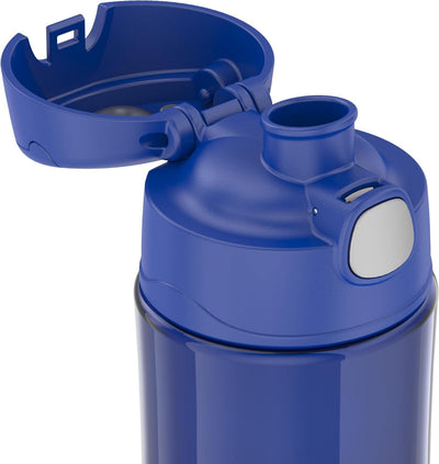 Thermos Funtainer 16 Ounce Plastic Hydration with Spout, Blueberry 16 Ounce Blueberry, 16 Ounce Blue
