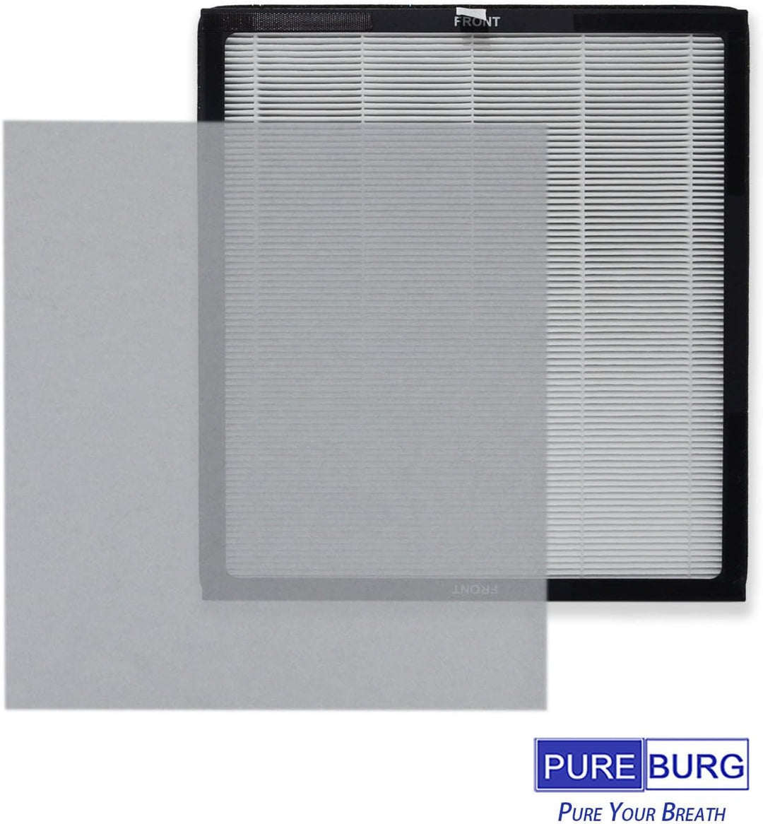 PUREBURG Ersatzfilter kompatibel mit MORENTO HY4866 Luftreiniger,2er-Pack H13 True HEPA 3-stufige Fi