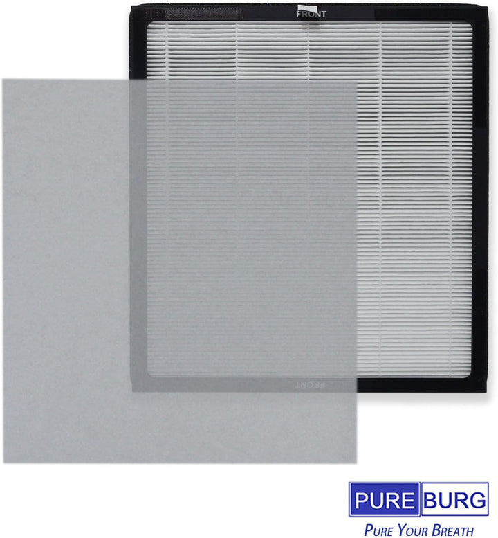 PUREBURG Ersatzfilter kompatibel mit MORENTO HY4866 Luftreiniger,2er-Pack H13 True HEPA 3-stufige Fi