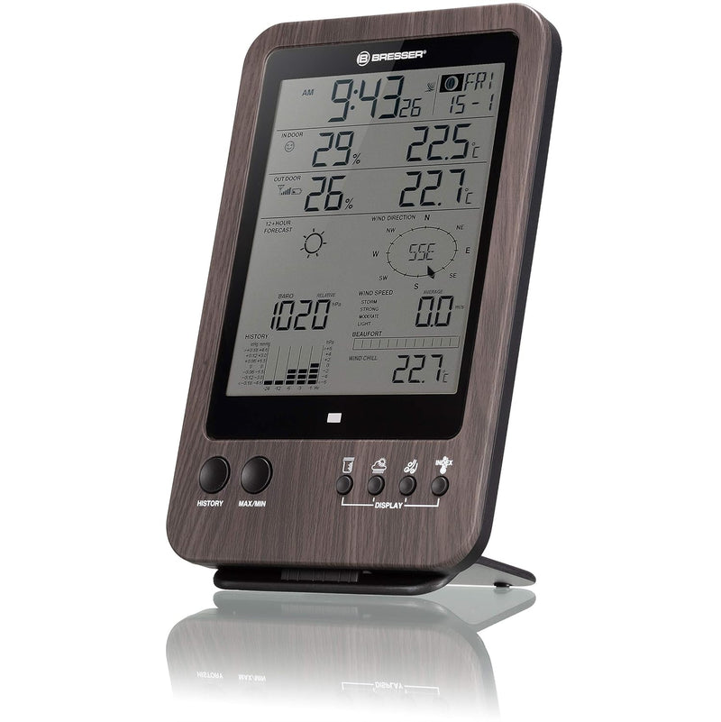 Bresser Wetterstation Funk mit Aussensensor Wetter Center 5-in-1,