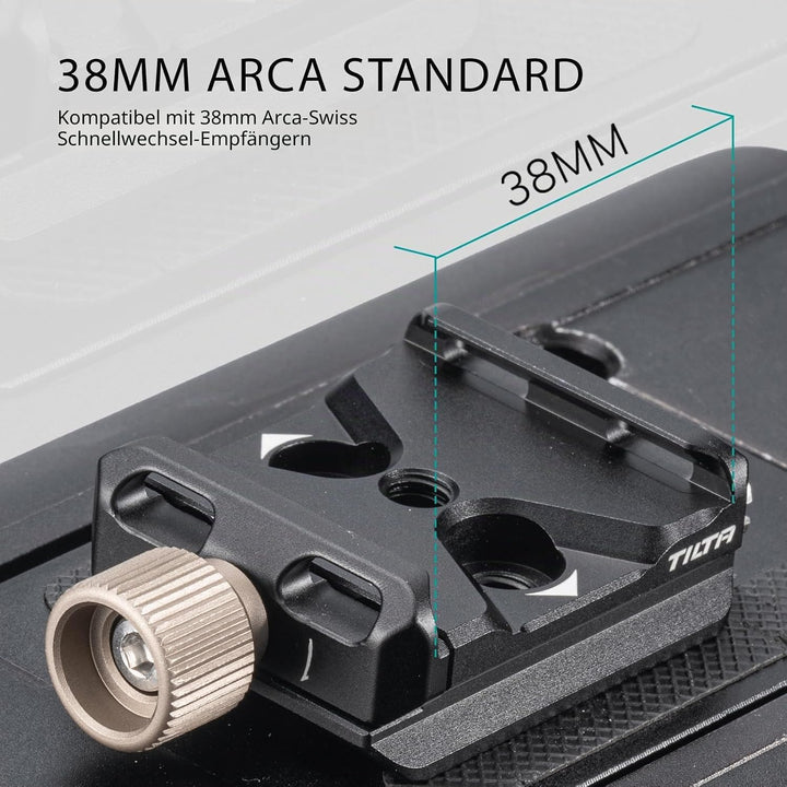 Tilta Universal ARCA Schnellwechsel-Grundplatte, kompatibel mit 38 mm Arca-Swiss Schnellspann-Empfän