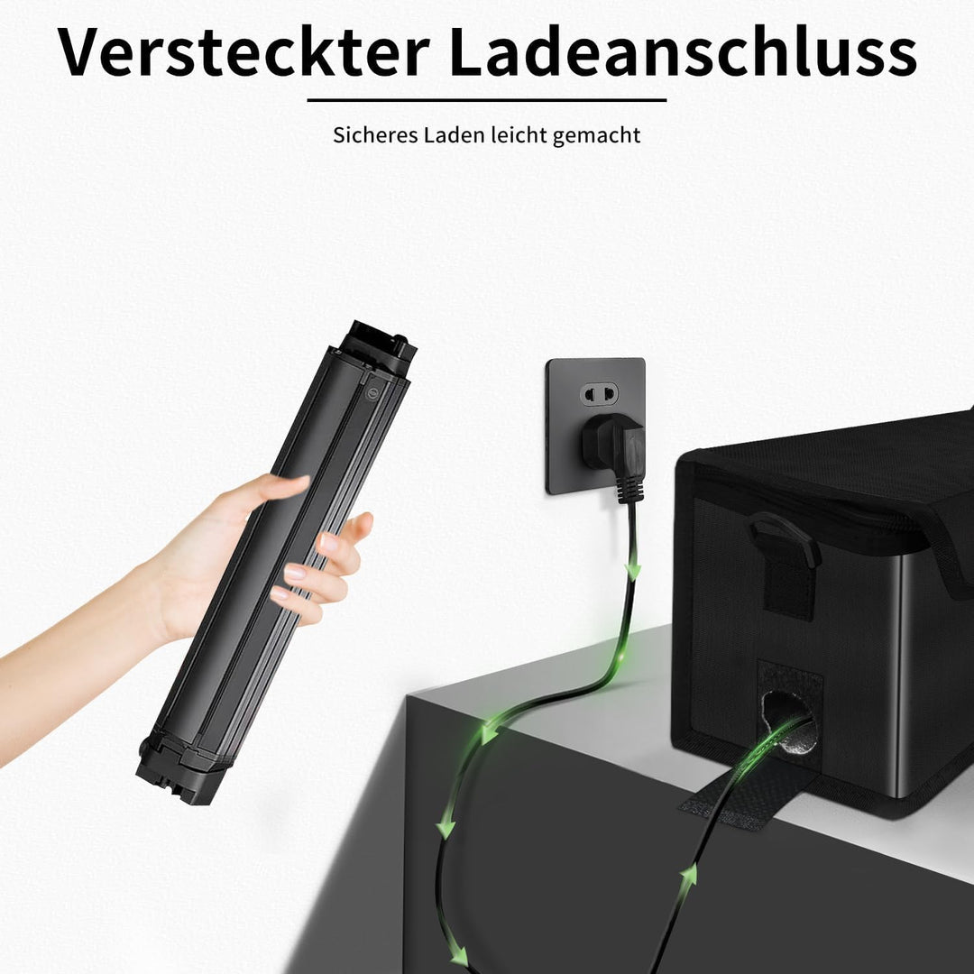 Zeldko Ebike Akku Tasche, Wasserdicht und Explosionssicher, 8-Schichten Brandschutz Feuerfeste Tasch