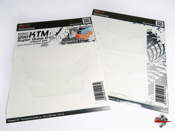 BIKE-label Tankpad Set transparent kompatibel für KTM 1290 Super Duke R ab BJ 2020-850005