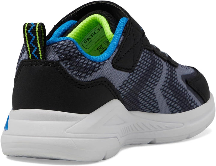 Skechers Jungen 401660l Bkyb Sneaker 30 EU Black Charcoal Textile Yellow Blue Trim, 30 EU Black Char