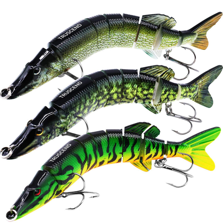 TRUSCEND Angelköder für Süss- und Salzwasser, Lebendiger Schwimmköder für Bass Forelle Crappie, Lang
