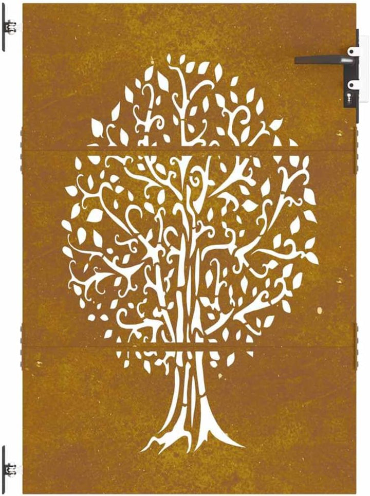 vidaXL Gartentor 85x150 cm Cortenstahl Baum-Design 85 x 150 cm, 85 x 150 cm