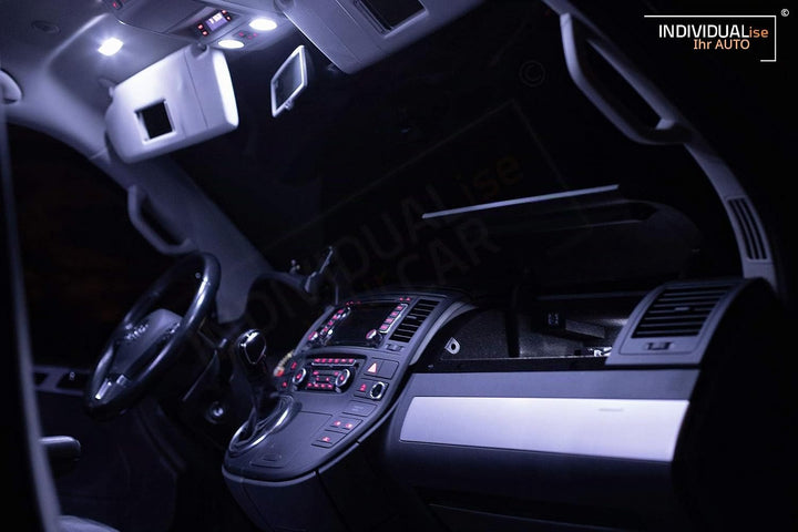 INDIVIDUALise your CAR Innenraumbeleuchtung SET für T5 Multivan (Cool-White) Kaltweiss, Cool-White