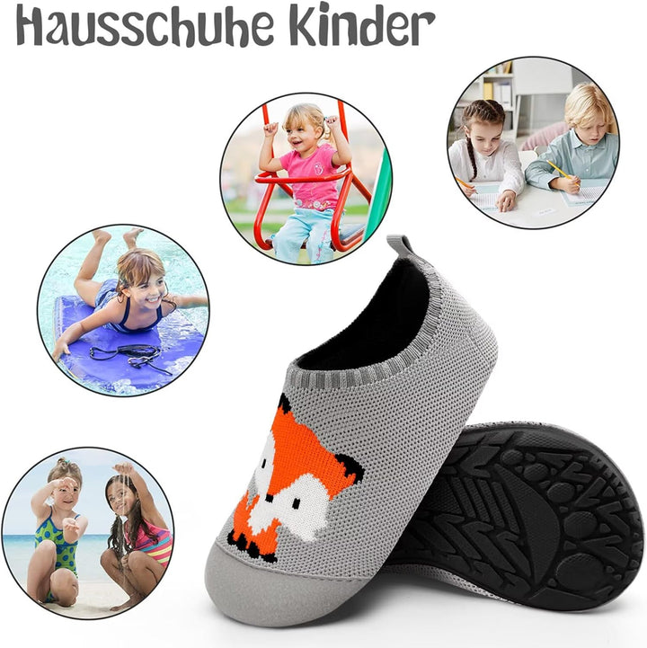 Hausschuhe Kinder Junge Mädchen Pantoffeln Atmungsaktive Rutschfest Turnschläppchen Weich Barfusssch