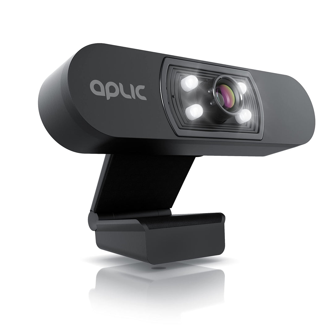 CSL - Full-HD Webcam 1080p mit Auto-Lichtkorrektur, 30 FPS mit Mikrofon, Belichtungskorrektur, USB-A