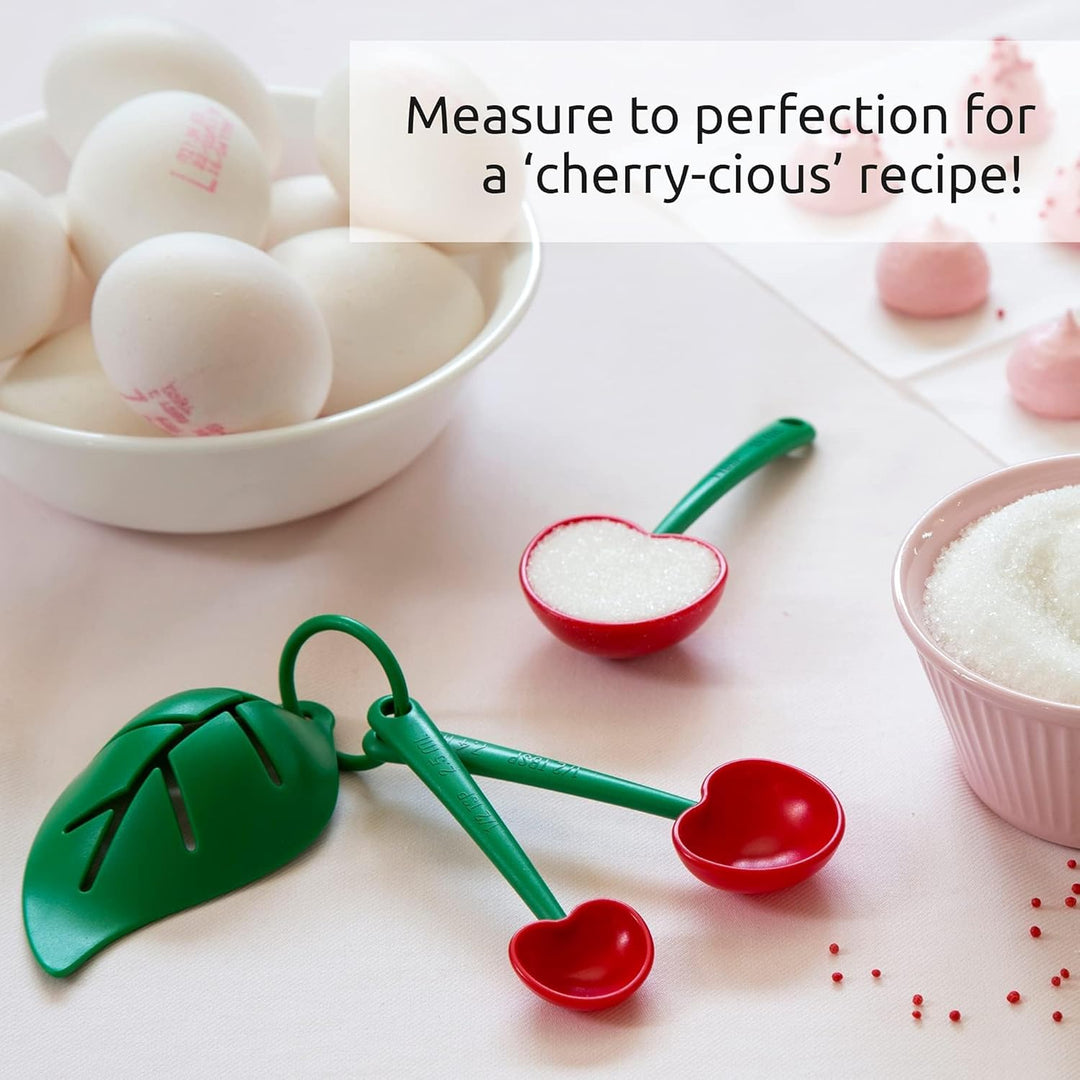 OTOTO Mon Cherry Messlöffel Set mit Eitrenner im Kirschen Design - Ob Messlöffel Proteinpulver, Dosi