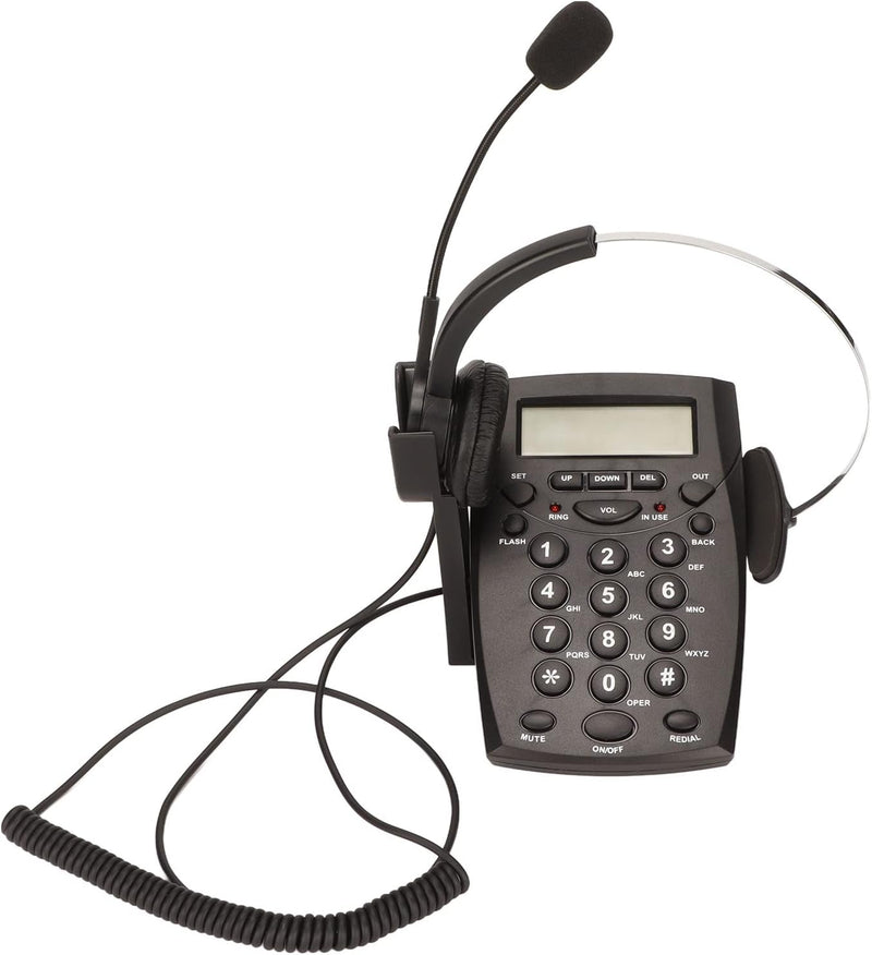 Bewinner Call Center Dialpad Headset Telefon, Schnurgebundenes Telefon mit Headset Dialpad Noise Can