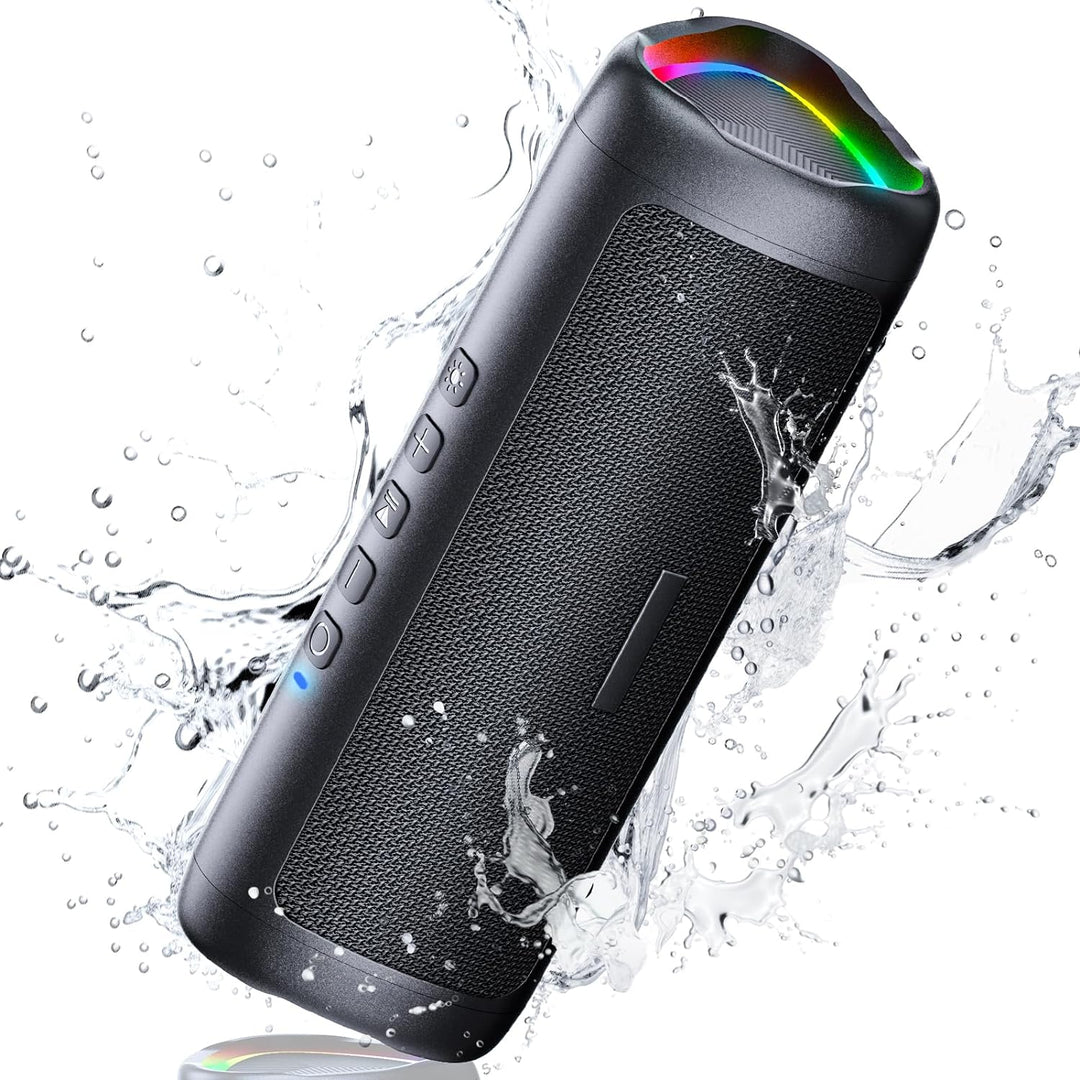 UOHHBOE Bluetooth Lautsprecher Bluetooth 5.3 Tragbarer Kabelloser Musikbox mit TWS Stereo RGB Lichte