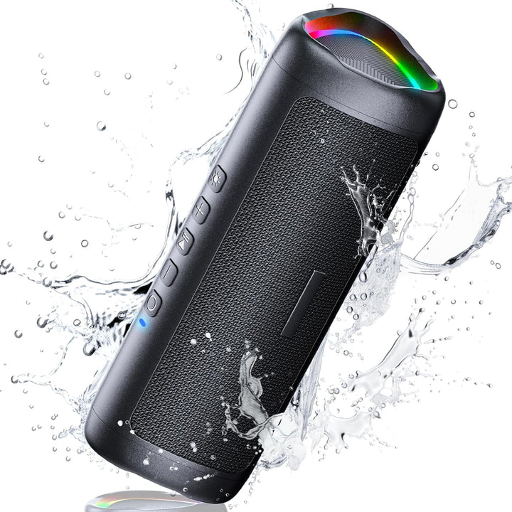 UOHHBOE Bluetooth Lautsprecher Bluetooth 5.3 Tragbarer Kabelloser Musikbox mit TWS Stereo RGB Lichte