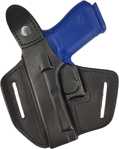 VlaMiTex OWB Leder Holster für Glock 17 19 22 23 25 31 32 34 35 37 B39 - Mod. 19 / 23 / 32, B39 - Mo