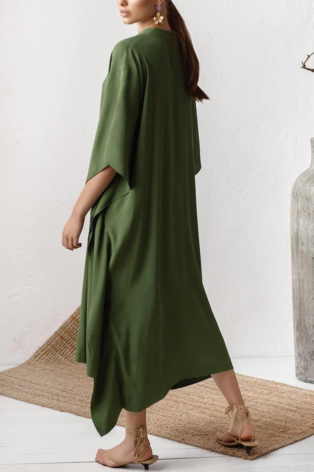 YouKD Damen Langer Kaftan Bohemian Cardigan Strand Badeanzug Cover Up Kleid Plus Size Robe Einheitsg