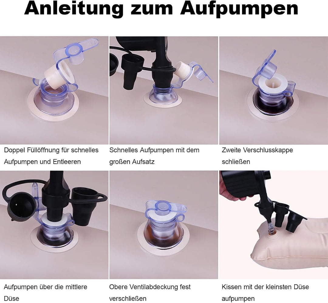 Auto Luftmatratze 138x85cm Aufblasbare Matratze für Rücksitz &amp; Kofferraum, Tragbares Auto Reisebett