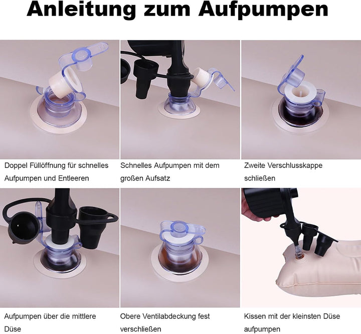 Auto Luftmatratze 138x85cm Aufblasbare Matratze für Rücksitz &amp; Kofferraum, Tragbares Auto Reisebett