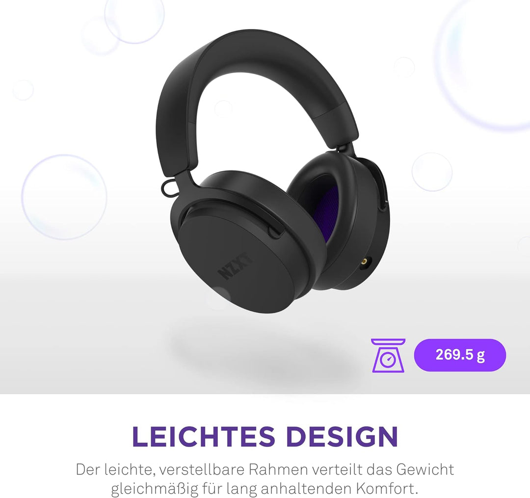 NZXT Kabelgebundenes PC-Gaming Relay-Headset – AP-WCB40-B2 - Hi-Res-Audio-zertifiziert – DTS Headpho