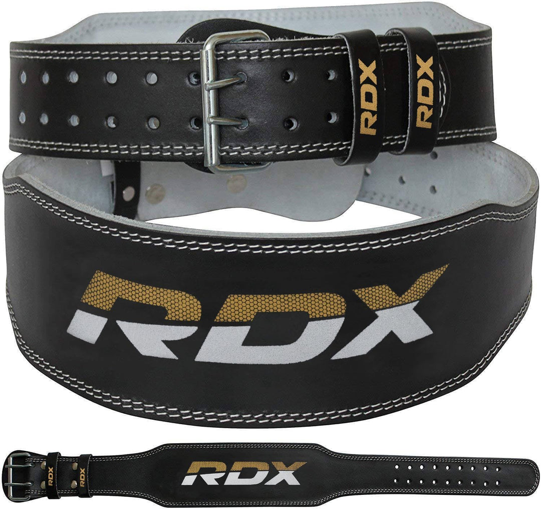 RDX 4” Gewichthebergürtel Leder, 10 Verstellbar Löcher Trainingsgürtel Schnalle, Powerlifiting Fitne