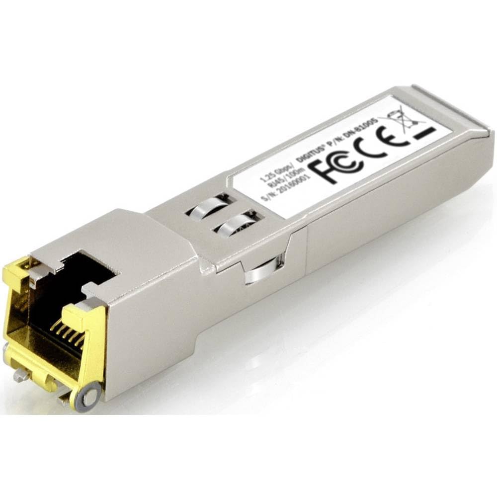 DIGITUS Gigabit SFP Modul für Cat 5 Kupfer Patchkabel, Mini GBIC, RJ45 Buchse, 1000BaseT, 100 Meter,