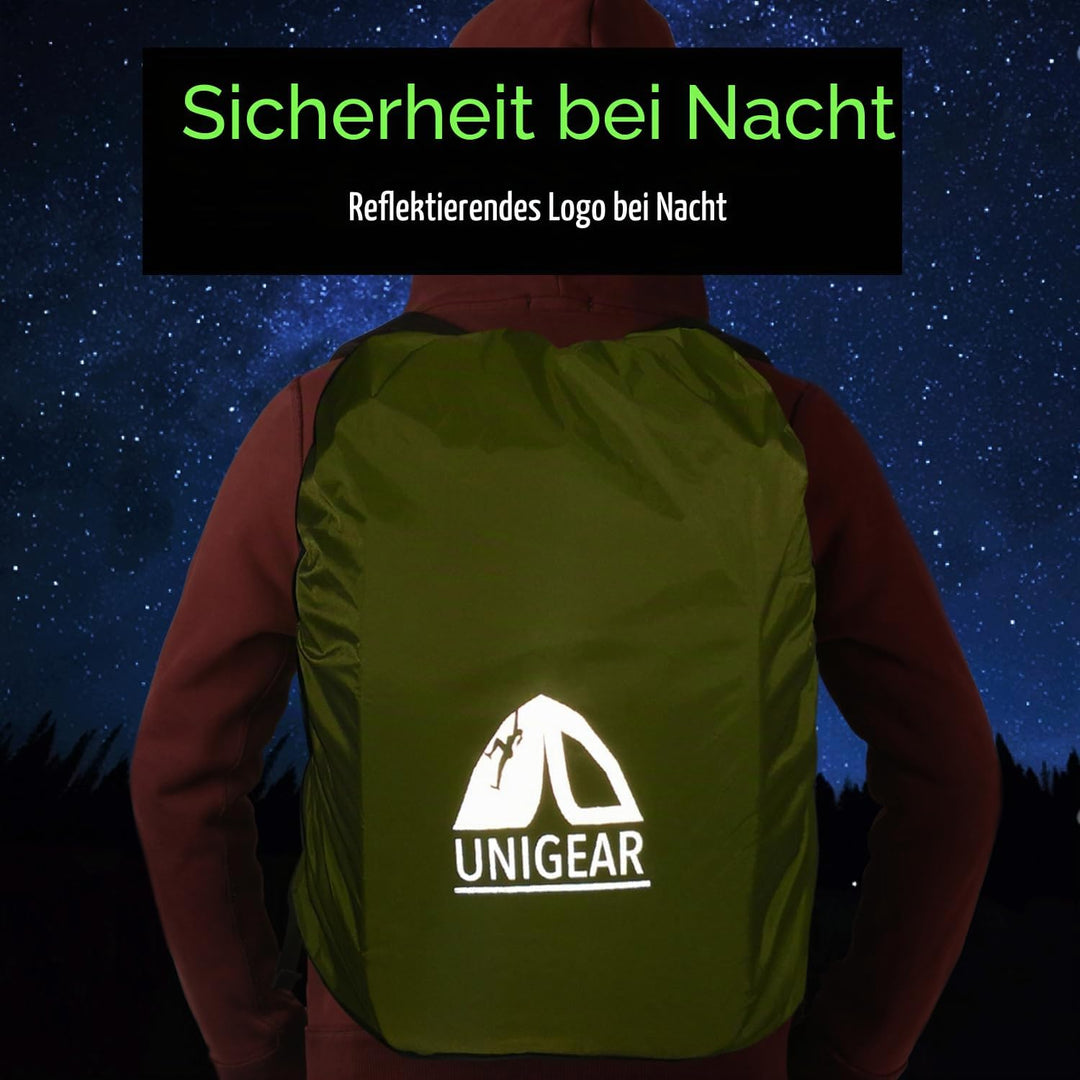 Unigear Regenschutz für Rucksäcke Schulranzen mit Reflektor, wasserdichte Regenhülle Rucksack Cover