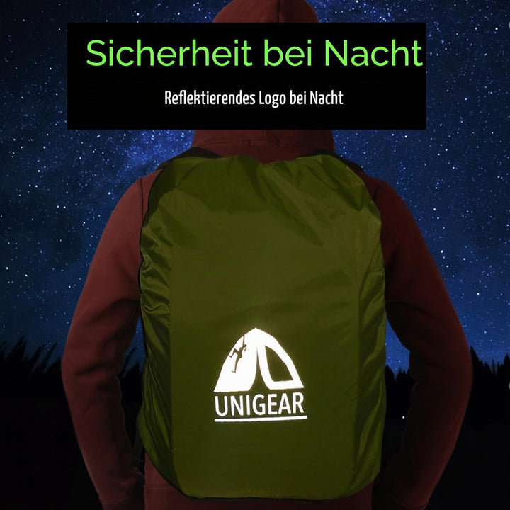Unigear Regenschutz für Rucksäcke Schulranzen mit Reflektor, wasserdichte Regenhülle Rucksack Cover