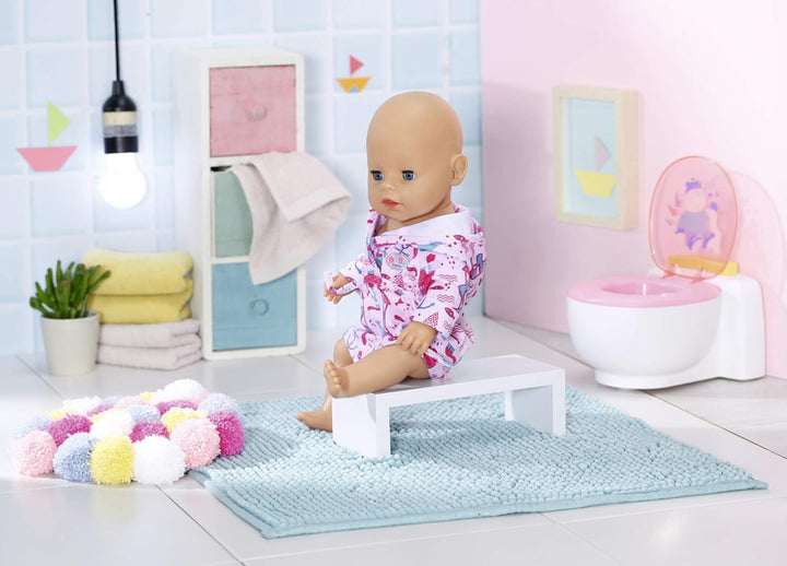 BABY born Bath, Puppenbademantel mit maritimen Motiven, für 43 cm Puppen 830642 Zapf Creation