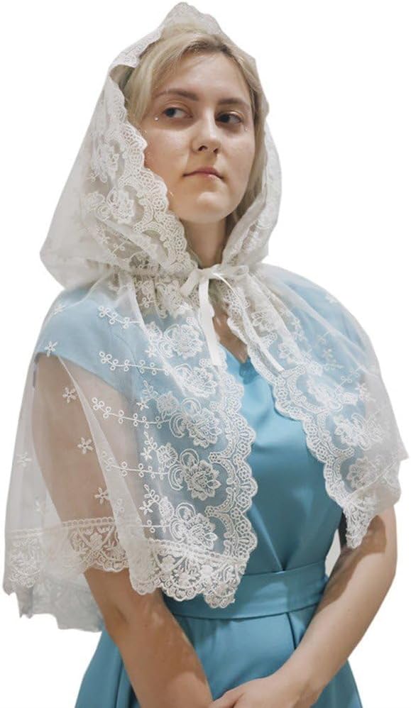 Katholische Spitze Mantilla Kathedrale Kopfbedeckung Kirche Kapelle Schleier Bestickt Schal Schal Fü